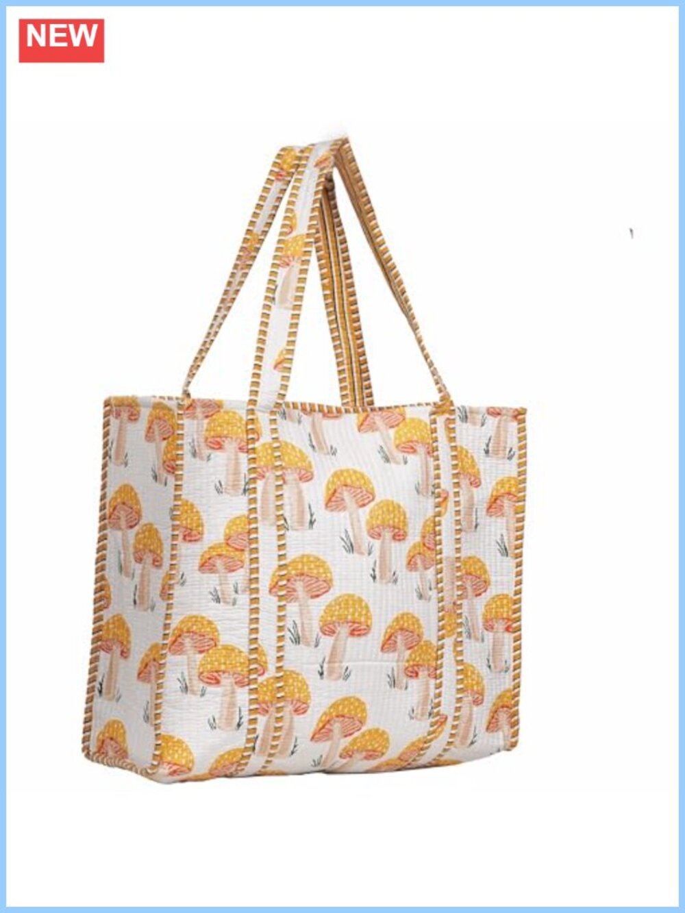 Printed Cotton Tote Bag Handmade Ethnic Weekend Shoulder Bag